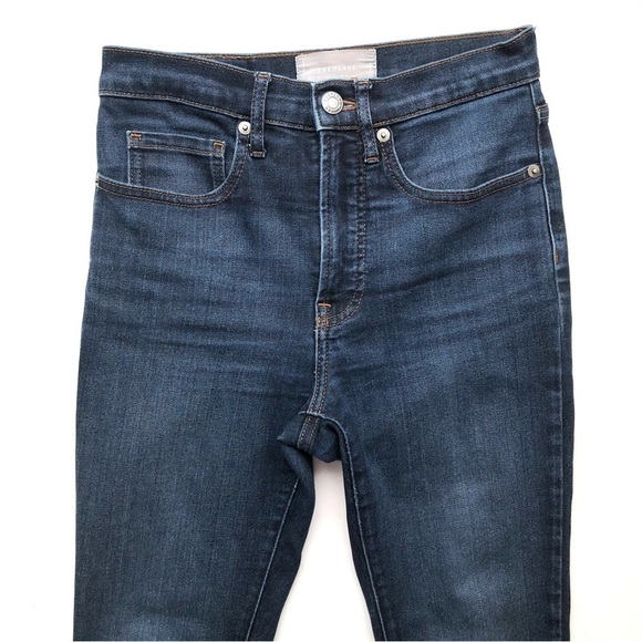 Everlane High Rise Skinny Jeans Dark Wash Ankle - Picture 2 of 9